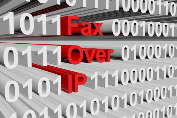 efax online fax service features fax over ip in red letters 0 and 1 binary code background